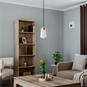 Discount Argon Suspension Pasadena, à 1 lampe, laiton/blanc