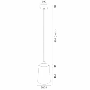 Discount Argon Suspension Pasadena, à 1 lampe, laiton/blanc