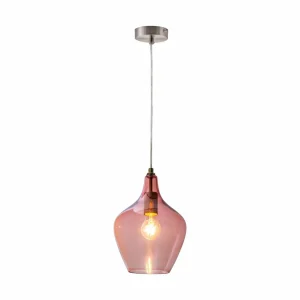 Sale NOWA GmbH Suspension Paso en verre, à 1 lampe, rosé