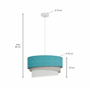 Online Duolla Suspension Pastell Trio turquoise/gris/gris clair