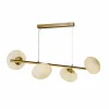 New Searchlight Suspension Pebble à 4 lampes, laiton