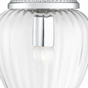 Cheap Searchlight Suspension Pendants en verre avec des rainures