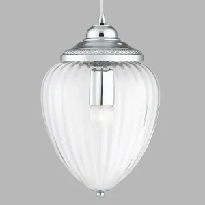Cheap Searchlight Suspension Pendants en verre avec des rainures
