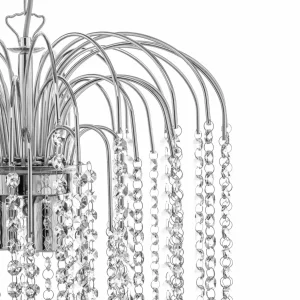 New ONLI Suspension Pioggia pluie de cristal Ø40 cm chromée