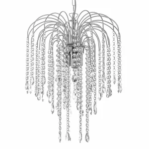 New ONLI Suspension Pioggia pluie de cristal Ø40 cm chromée