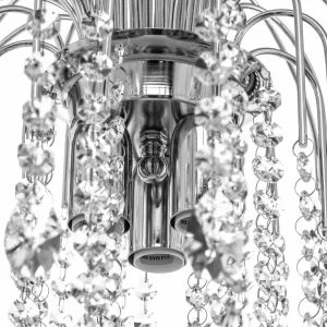 New ONLI Suspension Pioggia pluie de cristal Ø40 cm chromée
