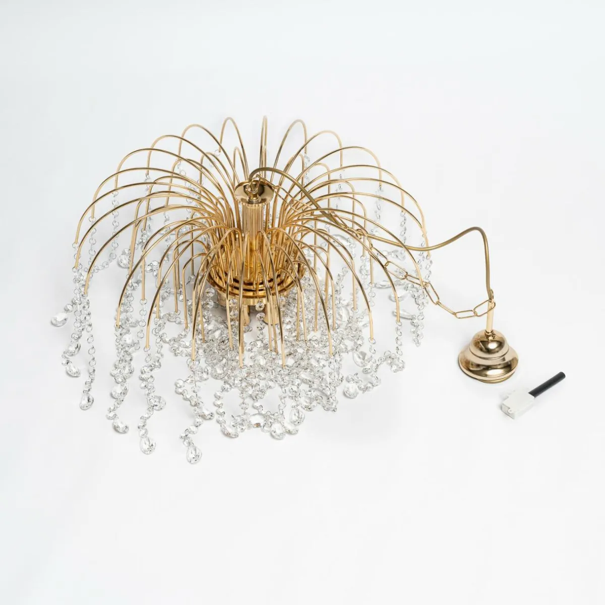 suspension_pioggia_pluie_de_cristal_cm_dore_6.webp Best Sale ONLI Suspension Pioggia pluie de cristal Ø50cm dorée