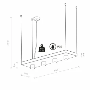 Online Nowodvorski Lighting Suspension Plant avec tablette, noire
