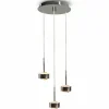 Flash Sale Top Light Suspension Puk Drop Trio, chrome mat, à 3 lampes G9