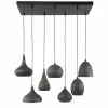 New Zijlstra Suspension Punchray, à 7 lampes, mélange de formes
