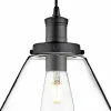 Shop Searchlight Suspension Pyramid, noir/clair, verre, Ø 29 cm, E27