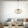 Store JUST LIGHT. Suspension Racoon avec abat-jour en bois
