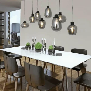 Clearance Steinhauer Suspension Reflexion, à 8 lampes 145x14 cm