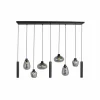 Hot Steinhauer Suspension Reflexion, métal, verre, à 9 lampes, noir
