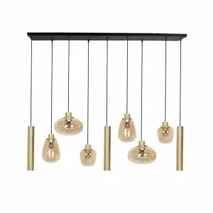 Best Sale Steinhauer Suspension Reflexion, métal, verre, 9 lampes, laiton