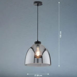 Fashion FISCHER & HONSEL Suspension Ren, à une lampe avec verre fumé