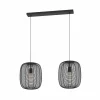 Cheap EGLO Suspension Rinroe, longueur 90 cm, noir, à 2 lampes, acier