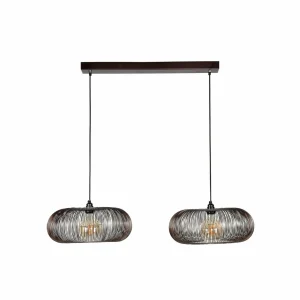 Sale Zijlstra Suspension Rippberg, noire, à deux lampes