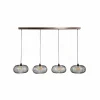 Fashion Zijlstra Suspension Rippberg, noire, à quatre lampes