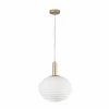 Cheap Eco-Light Suspension Ripple, doré/opale, Ø 32 cm