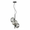 Discount Eco-Light Suspension Ripple, noir/chrome, à 3 lampes