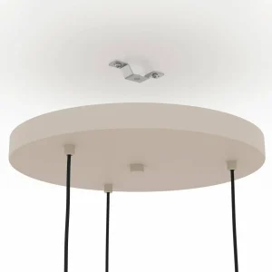 Cheap EGLO Suspension Romazzina, Ø 46 cm, couleur sable, 3 lampes, acier