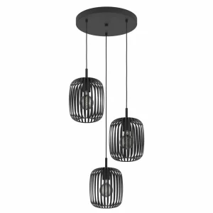 Cheap EGLO Suspension Romazzina, Ø 46 cm, noir, 3 lampes, acier