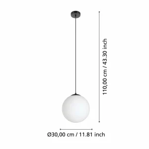 Cheap EGLO Suspension Rondo 3, Ø 30 cm, noire