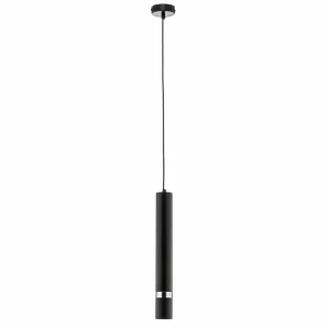 Outlet Luminex Suspension Rondo noire/chromée, à une lampe