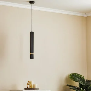 Discount Luminex Suspension Rondo noire/dorée, à une lampe
