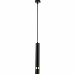 Discount Luminex Suspension Rondo noire/dorée, à une lampe