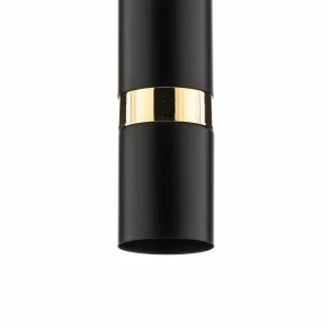 Discount Luminex Suspension Rondo noire/dorée, à une lampe