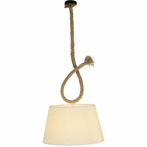 Hot Näve Suspension Rope avec abat-jour en tissu, Ø 35 cm