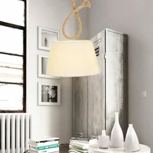 Hot Näve Suspension Rope avec abat-jour en tissu, Ø 35 cm