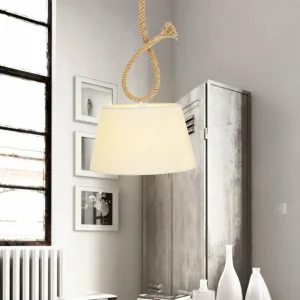 Hot Näve Suspension Rope avec abat-jour en tissu, Ø 35 cm