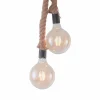 Best Sale JUST LIGHT. Suspension Rope avec corde, à 2 lampes