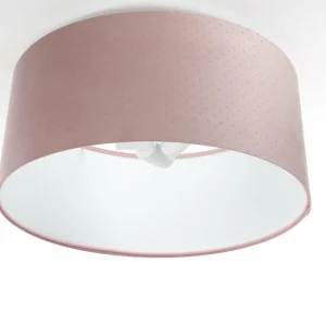 Sale Euluna Suspension Rosabelle cylindre rose 1 lampe Ø 50 cm