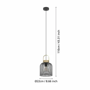 New EGLO Suspension Roundham, diamètre 22 cm