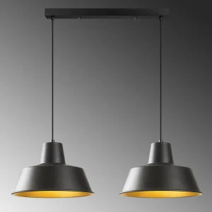 Sale Opviq Suspension Saglam 3738, noir/or, métal, à 2 lampes