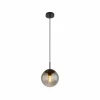 Shop Globo Suspension Samos, Ø 20 cm, gris fumé/noir, verre