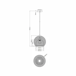Online NOWA GmbH Suspension Selina double abat-jour fil à une lampe