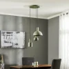 Discount Argon Suspension Selma, à 3 lampes, verte