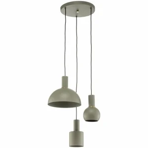 Discount Argon Suspension Selma, à 3 lampes, verte