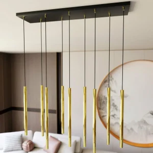 Discount EMIBIG LIGHTING Suspension Selter, doré, à 9 lampes, métal
