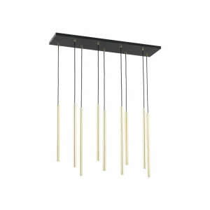Discount EMIBIG LIGHTING Suspension Selter, doré, à 9 lampes, métal