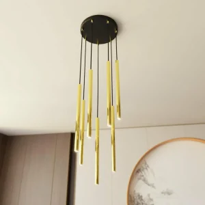 Sale EMIBIG LIGHTING Suspension Selter Premium, doré, à 7 lampes, métal