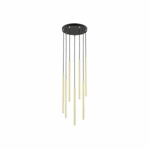 Sale EMIBIG LIGHTING Suspension Selter Premium, doré, à 7 lampes, métal