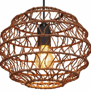 Clearance Globo Suspension Senni, brun, Ø 29 cm