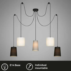Best Briloner Suspension Shades, 5 lampes, décentrée