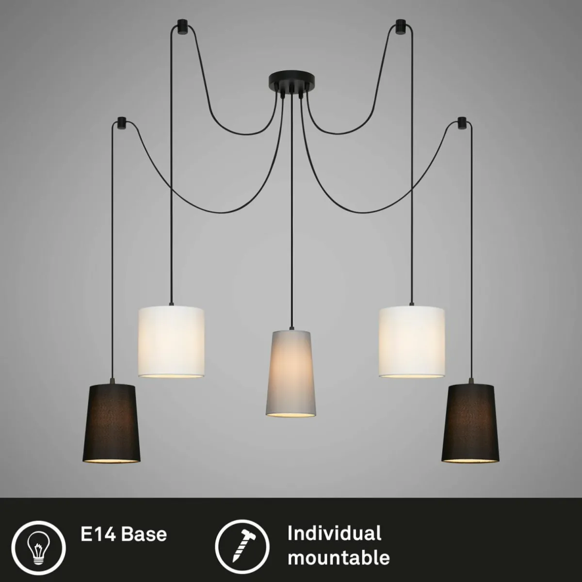 suspension_shades__lampes_dcentre_3.webp Best Briloner Suspension Shades, 5 lampes, décentrée